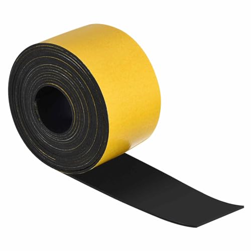 MECCANIXITY Adhesive Neoprene Rubber Strips Sheet 2"x118"x 0.06"(W L THK) - color: Yellow, size: 2" x 118" x 0.06"