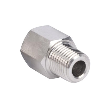 Stainless Steel M22*1.5 Female x 1/4" NPT Male Adapter Pressure Gage - size: M22*1.5 Female x 1/4" Male NPT