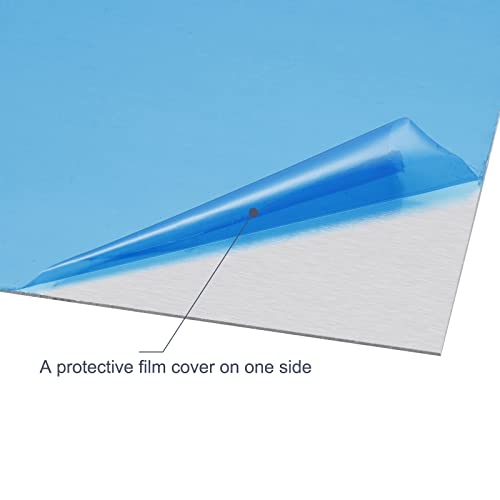 uxcell 6061 Aluminum Sheet, 300mm x 300mm Rectangle Aluminum Plate 0.5mm Thick Flat Metal Stock with Protective Film - size: 300mmx300mmx0.5mm