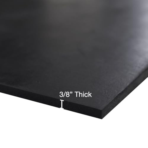 EPDM Rubber Sheet, Black, 60A, 0.375" x 24" x 36" - size: 24 x 36 x 0.375 in.