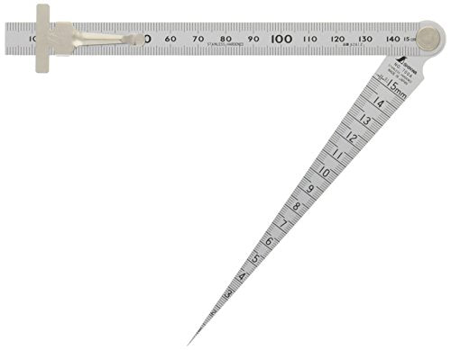 Shinwa Sokutei 62612 Taper Gauge with Straight Scale