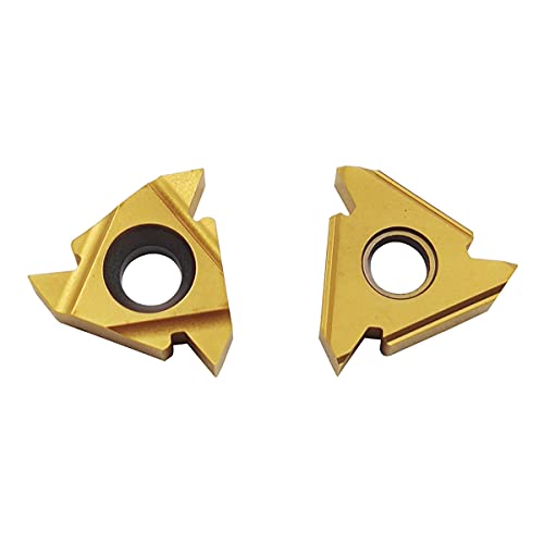 10PCS 16ER AG60 / 16IR AG60 CNC Lathe Indexable Threading Carbide Insert Blade (16ER AG60) (Pack of 2) - size: 16ER AG60 (Pack of 2)