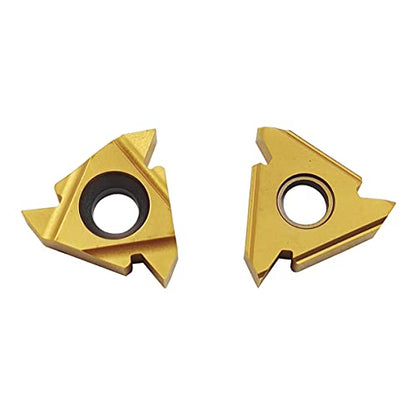 10PCS 16ER AG60 / 16IR AG60 CNC Lathe Indexable Threading Carbide Insert Blade (16ER AG60) (Pack of 2) - size: 16ER AG60 (Pack of 2)