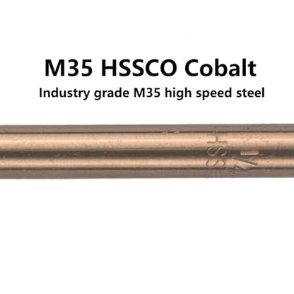 1/4 in. x 6 in. Cobalt Aircraft Extension Drill Bits Set(5PCS), M35 High Speed Steel Drill Bit Extra Long Deep Hole Drilling for Stainless Steel, Plastic and Wood - size: 1/4"x6"(5PCS)