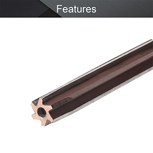 Utoolmart Hand Reamer 8mm Alloy Tool Steel H8 6 Straight Flutes 9Crsi Hand Milling Cutter Tool 1pcs - size: 8mm