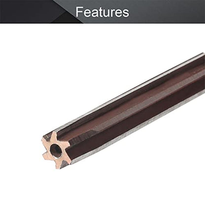 Utoolmart Hand Reamer 8mm Alloy Tool Steel H8 6 Straight Flutes 9Crsi Hand Milling Cutter Tool 1pcs - size: 8mm