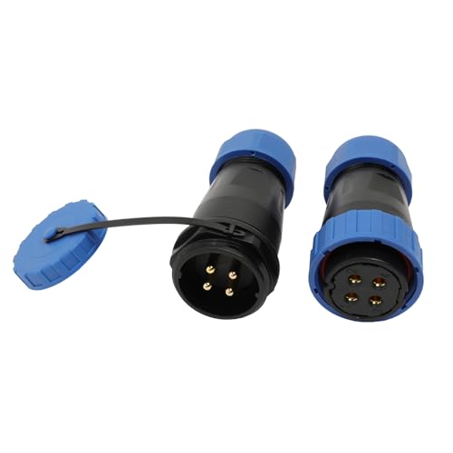 TY28 4 Pin 45A Electrical Watertight Connector, Female Male, Screw-Terminal, Quick-Disconnect for Outdoor Power Device - color: In-line Mount, size: 4 Pin 45A