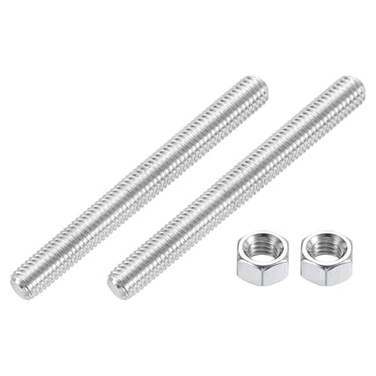 uxcell 3/8"-16 Fully All Threaded Rod, 2 Pcs 304 Stainless Steel Long Threaded Screw 4" Length Right Hand Threads for Furniture Mounting Assembly Fastening - size: 4"