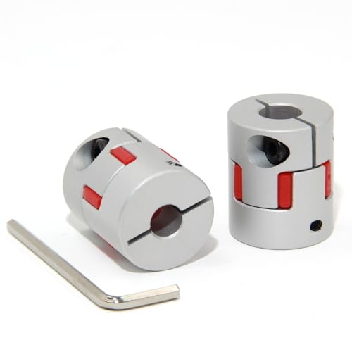 8mm to 10mm Bore Aluminium Plum Flexible Shaft Coupling Servo Stepper Motor Jaw D25xL30 Connector Flexible Shaft Couplers for 3D Printer/CNC Machine/DIY Encoder, 2pcs/Pack(8mmx10mm) - size: 8mmx10mm