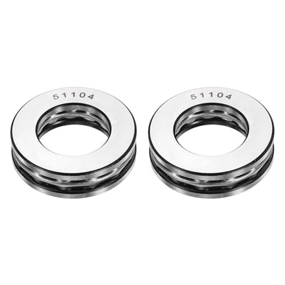 uxcell 2Pcs Thrust Ball Bearings, 20mm Bore 35mm OD 10mm Thick 51104 ABEC5 - size: 51104 20mm x 35mm x 10mm