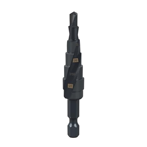 48-89-9241 Shockwave Step Drill Bit, 1/4" - 1/2" for Milwau-kee