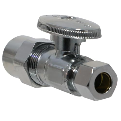 5 Pack XFITTING 3/8" OD Compression x 1/2" CPVC Straight Valve - size: .5" CPVC x .375" Straight