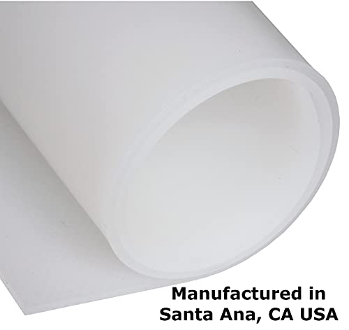 Silicone Rubber Sheet, 50A Durometer, Made in The USA, 1/16 inch Thick, 9” x 12” (1.6mm x 230mm x 305mm