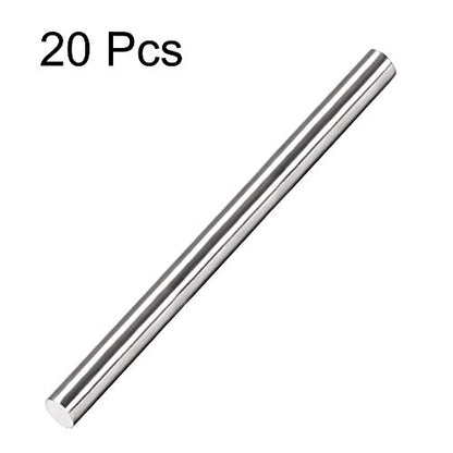 uxcell 5mm x 75mm 304 Stainless Steel Solid Round Rod for Drift Punches DIY Craft Model Plane Model Ship Model Cars - 20pcs - size: 5mm x 75mm