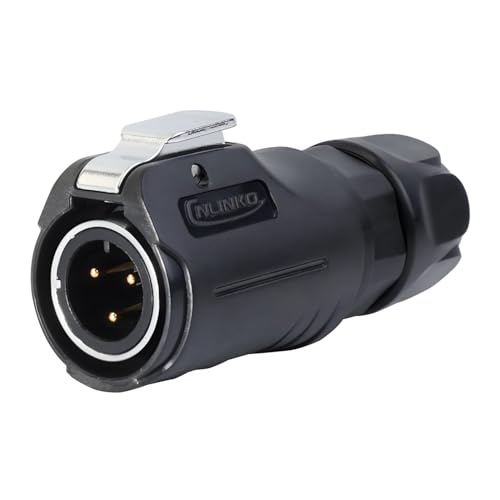 CNLINKO LP-12 3 Pin Connector IP68 Waterproof Circular Electrical Plug for Outdoor Equipment Solar Industrial Machinery DC 12V M12 2-8 Pin Male Plug and Female Plug (3-Pin) - size: 3-Pin, style: Metal-reinforced Kit