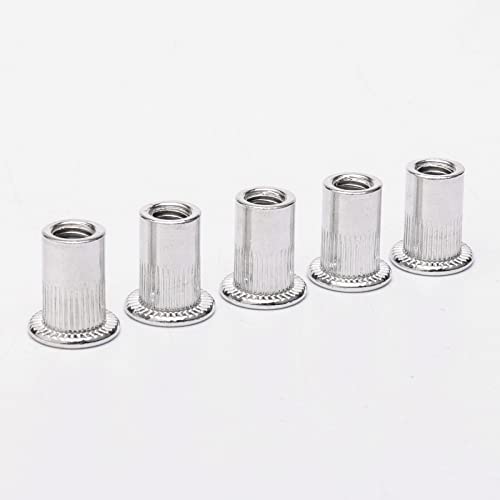 100Pcs M6 6 mm Aluminum Rivet Nuts, Blind Insert Nuts - size: M6