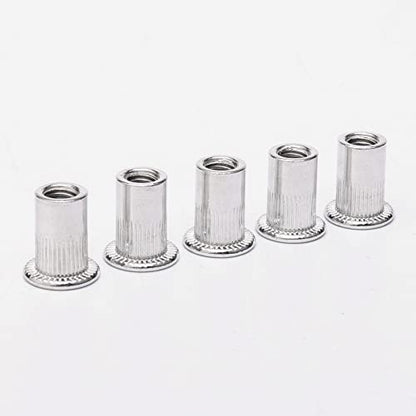 100Pcs M6 6 mm Aluminum Rivet Nuts, Blind Insert Nuts - size: M6