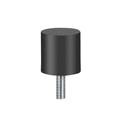 uxcell M6 Thread Rubber Mounts,Vibration Isolators,Cylindrical Shock Absorber with Studs 25 x 25mm 4pcs - size: M6x25x25mm