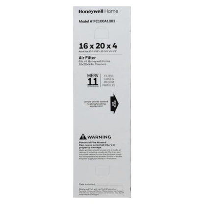 Honeywell Genuine OEM Replacement Media Filter FC100A-1003(16x20x4)