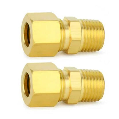 ChillWaves Brass Compression Tube Fitting, 3/4" OD x 3/4" NPT Male Compression Union Connector(2-PACK) - size: 3/4" OD x 3/4" MNPT