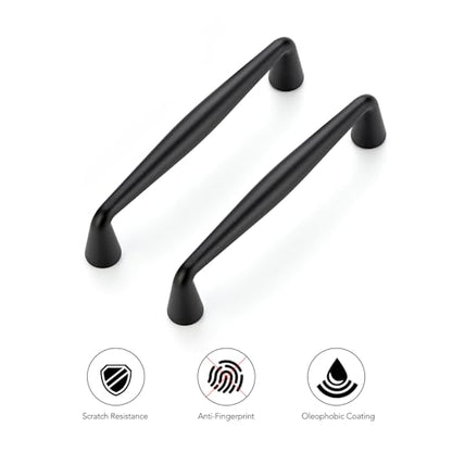 Ravinte Matte Black Cabinet Handles Solid Handles,3-3/4 Inch,5 Pack - color: Matte Black, size: 3-3/4 Inches Hole Center