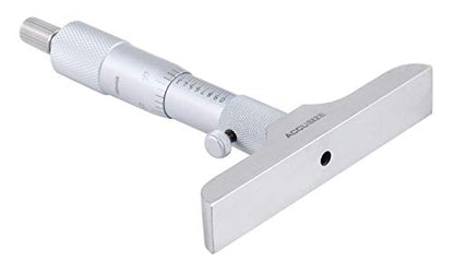 Accusize 0-6 in Depth Micrometer, 4 in Base, 0.001 in Resolution