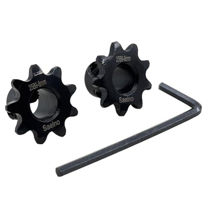 2PCS #25 Roller Chain Sprocket Type B 8mm Bore 9 Tooth, Hardened Antirust 1045 Steel Drive Sprockets 25B9-8mm