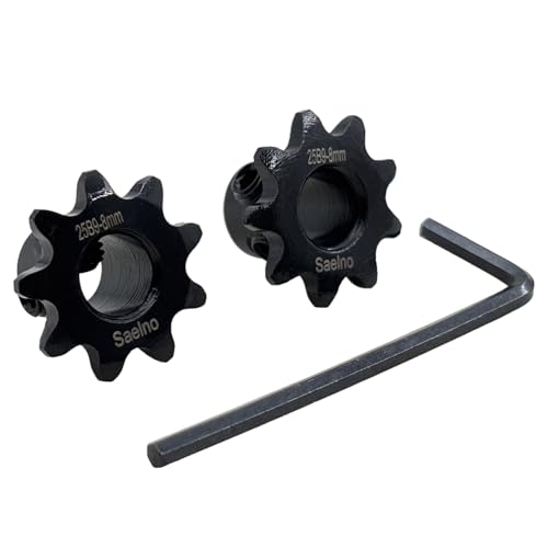 2PCS #25 Roller Chain Sprocket Type B 8mm Bore 9 Tooth, Hardened Antirust 1045 Steel Drive Sprockets 25B9-8mm