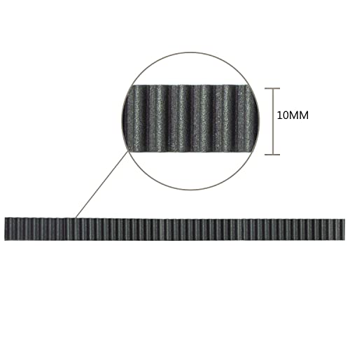 Zeelo 3D Printer Timing Belt, 2GT 10mm Width, 3M/ 5M/ 10M Toothed Belt GT2 3D Printer Timing Belt Pulley,10mm Width 2GT Rubber Synchronous Timing Belt for 3D Printer (10m) - size: 10M