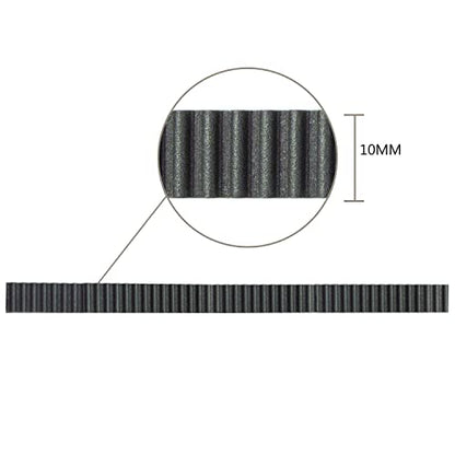 Zeelo 3D Printer Timing Belt, 2GT 10mm Width, 3M/ 5M/ 10M Toothed Belt GT2 3D Printer Timing Belt Pulley,10mm Width 2GT Rubber Synchronous Timing Belt for 3D Printer (10m) - size: 10M