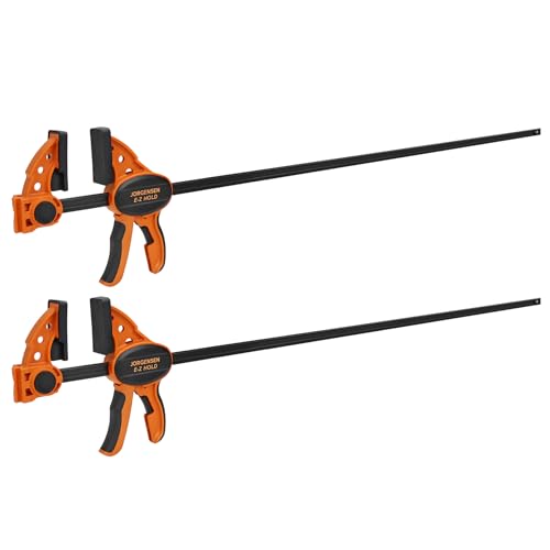 Jorgensen 36" E-Z Hold Medium-Duty Bar Clamps, 400 lbs Load Limit, 2-Pack - size: 36 Inch