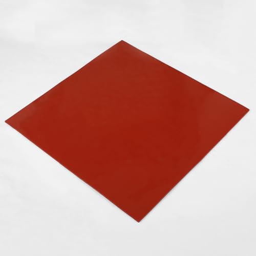 Red Silicone Rubber Sheet, 12" Wide x 1/8" Thick x 12" Long WochiTV High Temperature Rsistant Rubber Mat for DIY Gaskets Material, Pads, Sealing, Cushion, Microwave Oven Protection - color: 1/8" Thick Red, size: 12” x 12"