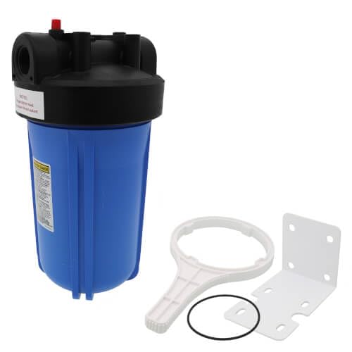Campbell CHD-100 Large Capacity Filter Housing, 1" Inlet/Outlet, Opaque Bowl with Pressure Relief Button, Commercial Grade Polypropylene, Cartridge Not Included