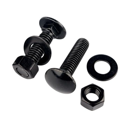 6 Sets 3/8-16 x 1-1/4" Carriage Bolts Screws Round Head Square Neck and Hex Nuts, Flat Washers 304 Stainless Steel 18-8 Full Thread, Black - color: Black, size: 3/8-16 x 1-1/4" (6 Sets)