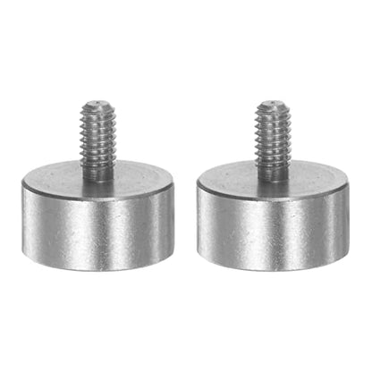 HARFINGTON 2pcs Flat Contact Points 10mm Dia 5mm Length M2.5 Thread 303 Stainless Steel for Dial Digital Indicator Depth Gauge Thickness Gauge - size: 10mmx5mm