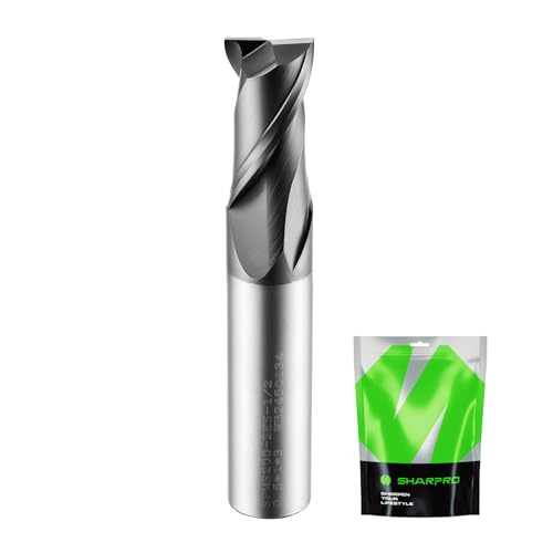 1/2'' Shank Carbide End Mills, 2 Flute Square End Mill Bits - size: 1/2 in(2 Flute)