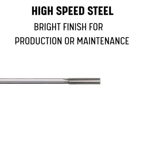 Drill America DWRRSP47/64 47/64" High Speed Steel Straight Shank Spiral Flute Chucking Reamer, DWR Series - size: 47/64"