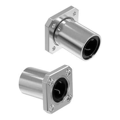 2PCS LMK12UU Square Flange Linear Ball Bearings, 12mm Bore Dia, 21mm OD, 30mm Length with Double Side Rubber Seal for CNC,3D Printer - size: LMK12UU Size 12x21x30mm