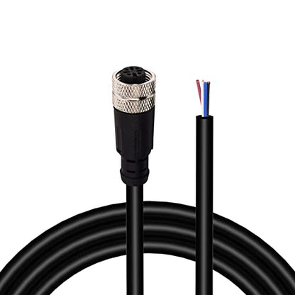 M12 4-Pin Aviation Sensor Cable 2M/6.6ft IP67 Waterproof - color: Female,Straight, size: 4 Pin