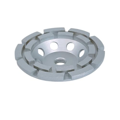 Double Row Diamond Grinding Cup Wheel 4-1/2", 5/8"-11 Arbor