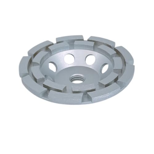 Double Row Diamond Grinding Cup Wheel 4-1/2", 5/8"-11 Arbor
