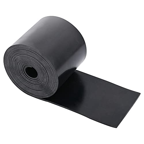 Neoprene Rubber Sheet - 1/8 Inch Thick x 4 Inch Wide x 10 Feet Long Neoprene Rubber Strips Rolls for DIY Gaskets, Pads, Seals, Crafts, Flooring, Cushioning of Anti-Vibration, Anti-Slip - size: W:4In x T: 1/8In x L: 10Ft