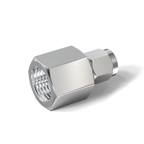 TAISHER 2PCS 304 Stainless Steel Compression Tube Pipe Fitting Connector, 3/8" Tube OD x 1/2" NPT Female Straight Adapter - size: 3/8" OD x 1/2" FNPT