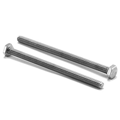 1/4-20 x 4 Hex Head Screw Bolt, 20Pcs 18-8 (304) Stainless Steel, Fully Threaded, Plain Finish, by SG TZH - size: 1/4-20 x 4"
