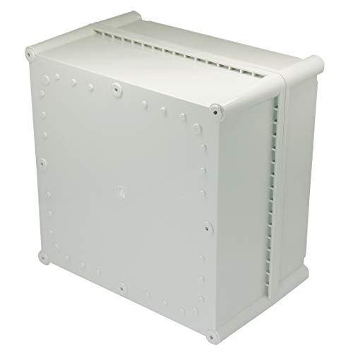 Zulkit Junction Box ABS Plastic Dustproof Waterproof IP67 Junction Boxes Universal Electrical Project Enclosure DIY Electronic Project Box Grey 11.02 x 11.02 x 7.09 inch (280 x 280 x 180 mm) - size: 11.02" x 11.02" x 7.09"