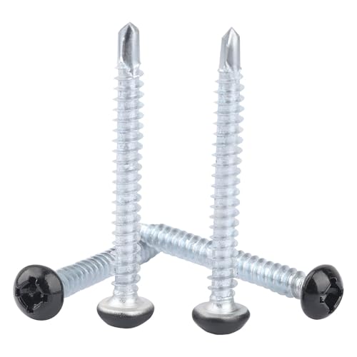 Pan Head Metal RV Screws Black #8 x 1-1/2" - 100 Pcs - size: #8x1-1/2"
