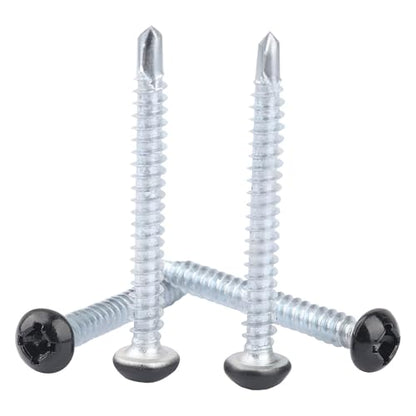 Pan Head Metal RV Screws Black #8 x 1-1/2" - 100 Pcs - size: #8x1-1/2"