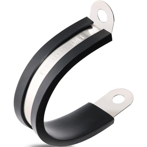 OURU 1-1/4 Inch Cable Clamps, Rubber Coated Insulated Clamps, 50pcs, 32mm - size: 50 PCS - 1-1/4 Inch