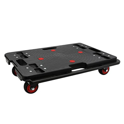 Nellyke Furniture Dolly, Large Moving Dolly, 24in-16in Furniture Movers with Wheels of 800Lbs Capacity, Flat Connectable and Portable Dollies for Heavy Appliance, Black - color: Black/1 Pack-l