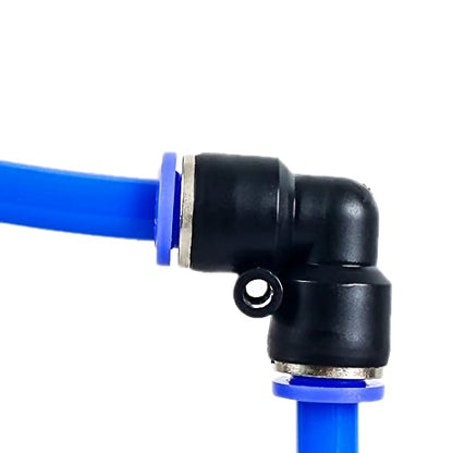 Elbow Push to Connect Fitting, 5/16" OD Pneumatic Air Line 90 Degree Quick Push Lock Adapter (Pack of 10) - size: 8mm or 5/16“ Tube OD